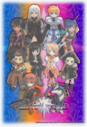 Tales of Vesperia Clear Plate Plastic Card Jumbo Carddass 14 Chibi Yuri Estelle - Picture 2 of 2