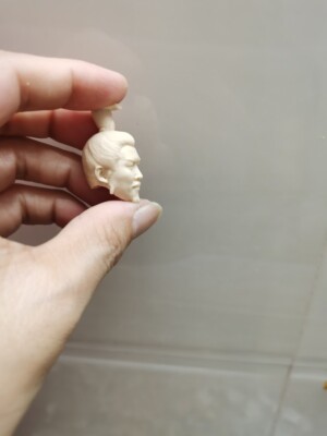 1/12 Male Zhuge Liang Kong Ming Head Sculpt Carved For 6inch Action Figure Body