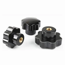 Screw Machine Handle M4 to M16 Knob Female Thread Plastic Star Clamping Nut Knob