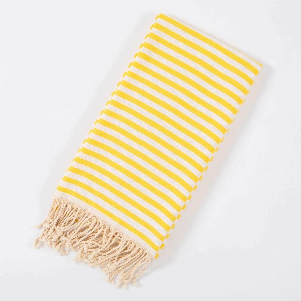 Toalla Peshtemal a Rayas Hencely - Toalla de Playa y Baño Grande 100% Algodón Turco Foto 4 de 4