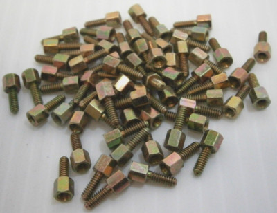 Raf 4750-3 3/16 Hex Jack Screw Yellow Chromate 1/4 L Electronic  Lot of 25  #108