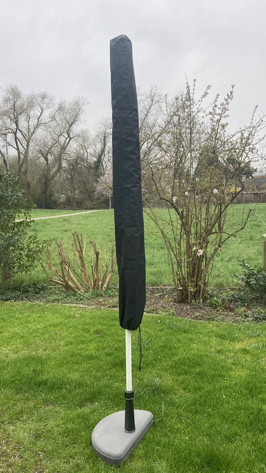 IKEA Balkon Wand Sonnenschirm FLISÖ schwarz + BRAMSÖN Ständer + TOSTERÖ Hülle - Bild 3 von 4