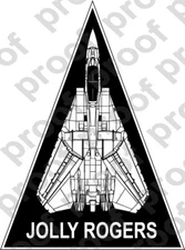 STICKER USN F14 TOMCAT JOLLY ROGERS
