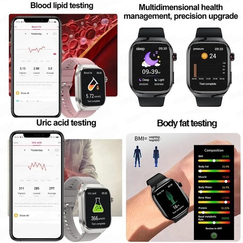 HD Smartwatch Health Fitness Monitor Tracker Bluetooth Call ECG PPG Men Women AU - Picture 3 of 30