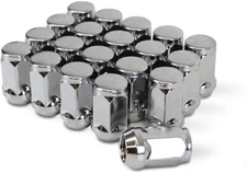 20 Lug Nuts Bulge Acorn 12x1.5 Chrome Wheel Nut fits Corvette Camaro Bolt