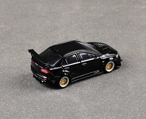 CM 1:64 Black JDM Evolution EVO Lancer 10 X Sports Model Diecast Metal Car - Picture 3 of 7