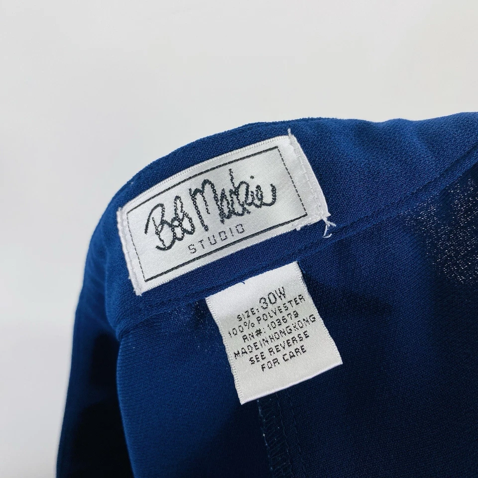 Vintage Bob Mackie Studio Plus Size 30 Pants Navy Blue - Image 3 of 4