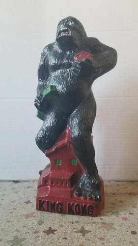 Vintage KING KONG Plastic Coin Bank 1977 RKO General w/Stopper Beautiful !