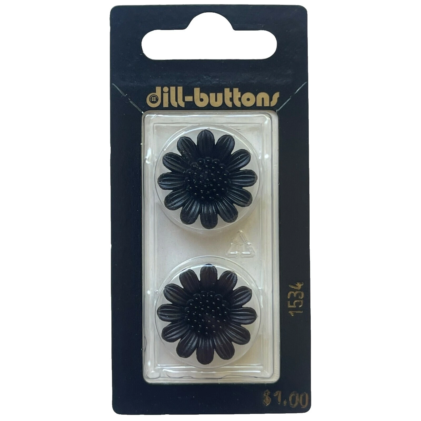 Flower Black Shank Button Sewing Buttons