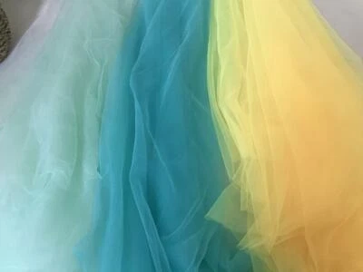 TEXTILE STATION *Clearance* Soft Sheer Tulle Net Fabric Tutu Fairy Veil Bridal Material 58"
