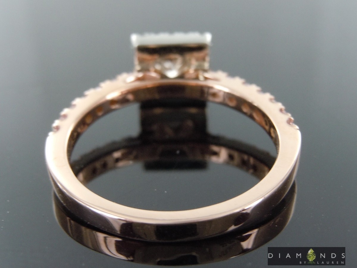 0.45ct Fancy Pink Brown VS1 Princess Cut Diamond Ring R6984