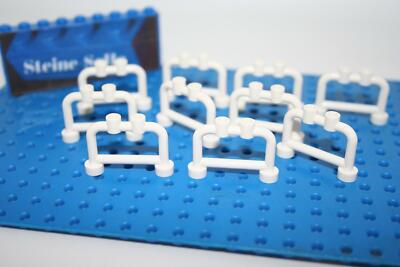 Lego (c) 10x Gitter, Zaun, Absperrung - 1x4x2 weiss - 4083 - white fence barrier