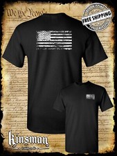 United States Flag Distressed Logo 2-Sided T-Shirt USA