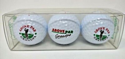 Spalding Special Occasion Golf Ball Above Par Grandpa 3 In Package