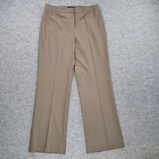 Lafayette 148 Pants Womens Size 10 Tan Brown Straight Trouser Career Menswear