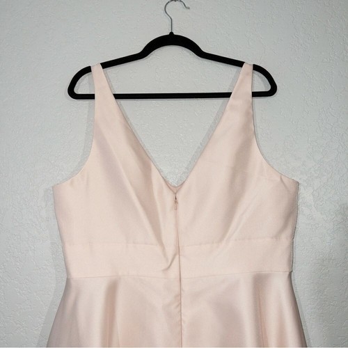 NWT Alfred Sung Blush Sleeveless Hi-Low Cocktail Formal Dress Size 18 - Picture 7 of 10