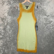 Forever 21 Women Boho Grunge Tie Dye Slim Fit Mini Sheath Tank Dress L NWT