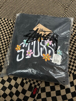 Stussy Collegiate Floral App Hoodie - M, L (Chat to choose size