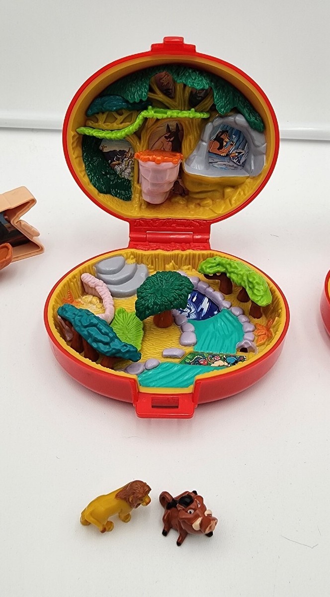 3 Vintage Polly Pocket Disney THE LION KING PLAYCASES | eBay