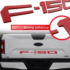 Raised 0.3in Matte Red Tailgate Inserts Letters Emblems for F-150 2018-2020