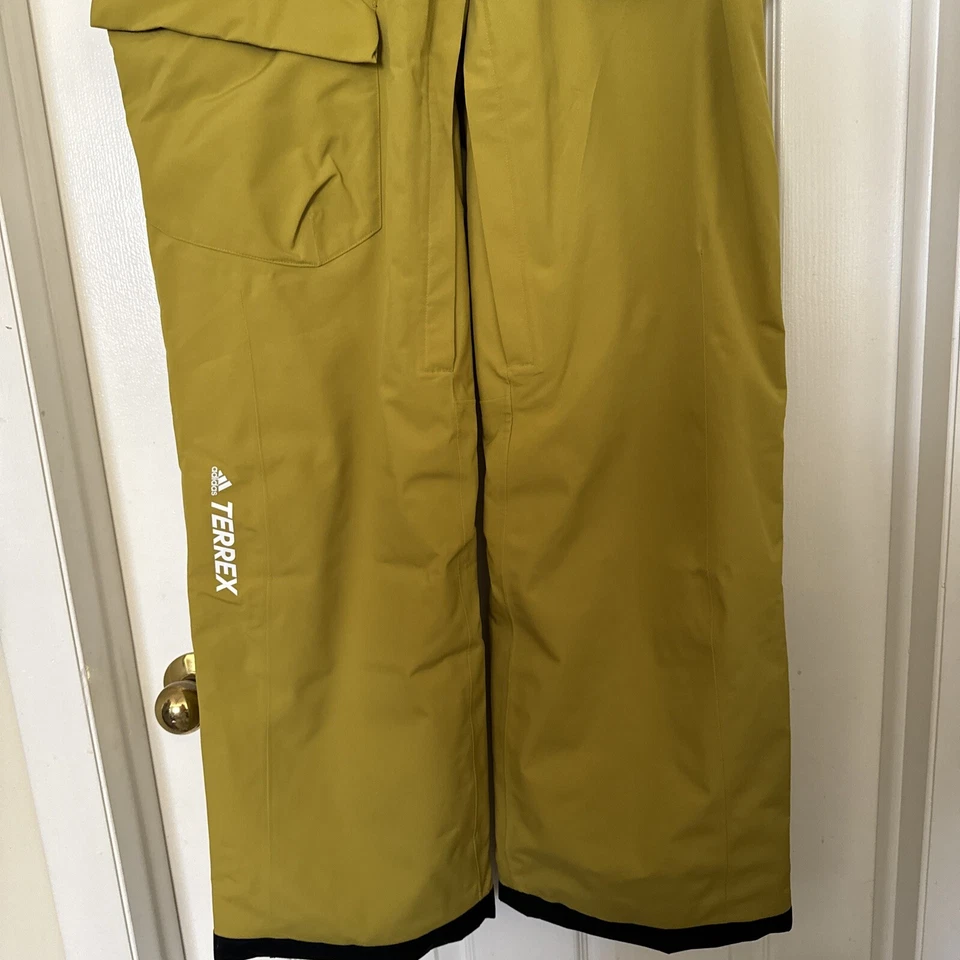 Pantalones de nieve aislados de dos capas Adidas Terrex Resort grandes para hombre oliva HC7738 NUEVOS Foto 3 de 4