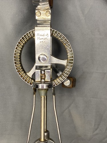 Vintage Trauzeugin Edelstahl Eierschläger Handkurbel Mixer Ekco funktioniert USA - Bild 2 von 5