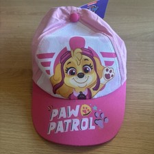 Image of Paw Patrol Pink and White Summer Hat One Size Fits Most New Tags Adjustable Cap