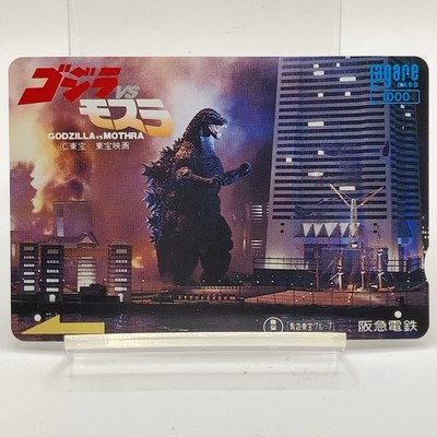 Mothra vs Godzilla Lagare Karte Hankyu Eisenbahn gebraucht TOHO Film Japan li...