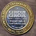 Circus Circus Hotel & Casino .999 Silver Casino Token Giraffe & Emmett Kelly Jr
