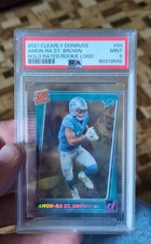 2021 Panini Clearly Donruss - Rated Rookie Amon-Ra St. Brown #84 Holo Rated...