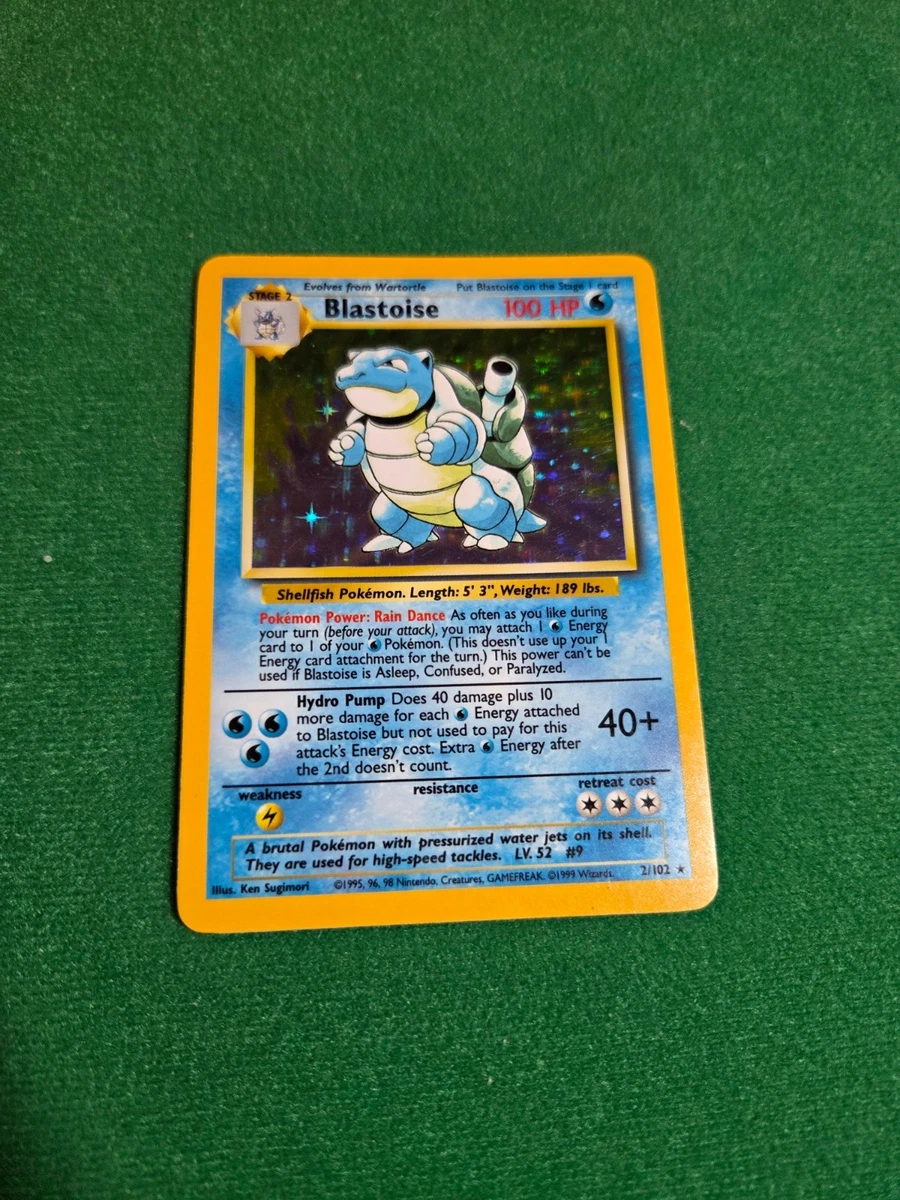 Blastoise Pokémon TCG Holo Rare Base Set Individual Collectible Card Game  Cards for sale