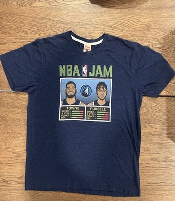Homage Minnesota Timberwolves Karl Anthony Towns D Angelo Russell NBAJam Shirt M