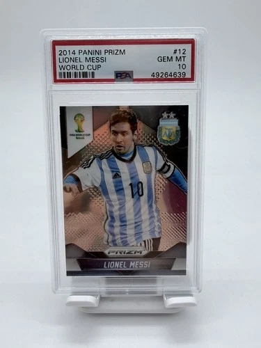 Panini 2014 Prizm World Cup Lionel Messi #12 Argentina PSA 10 Card GEM MINT 👀