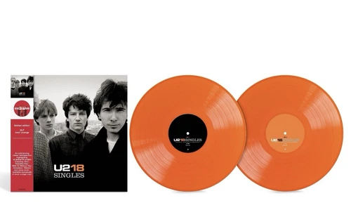 U2 "18 Singles" Exclusive Limited Edition Neon Orange Colored 2 LP Vinyl Sealed