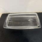Vintage  PYREX Clear Glass Covered Butter Dish Top & Base 72-B USA
