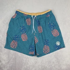 Chubbies Men’s Large Pineapple Print Lined Swim Trunks 5.5" Inseam Multicolor