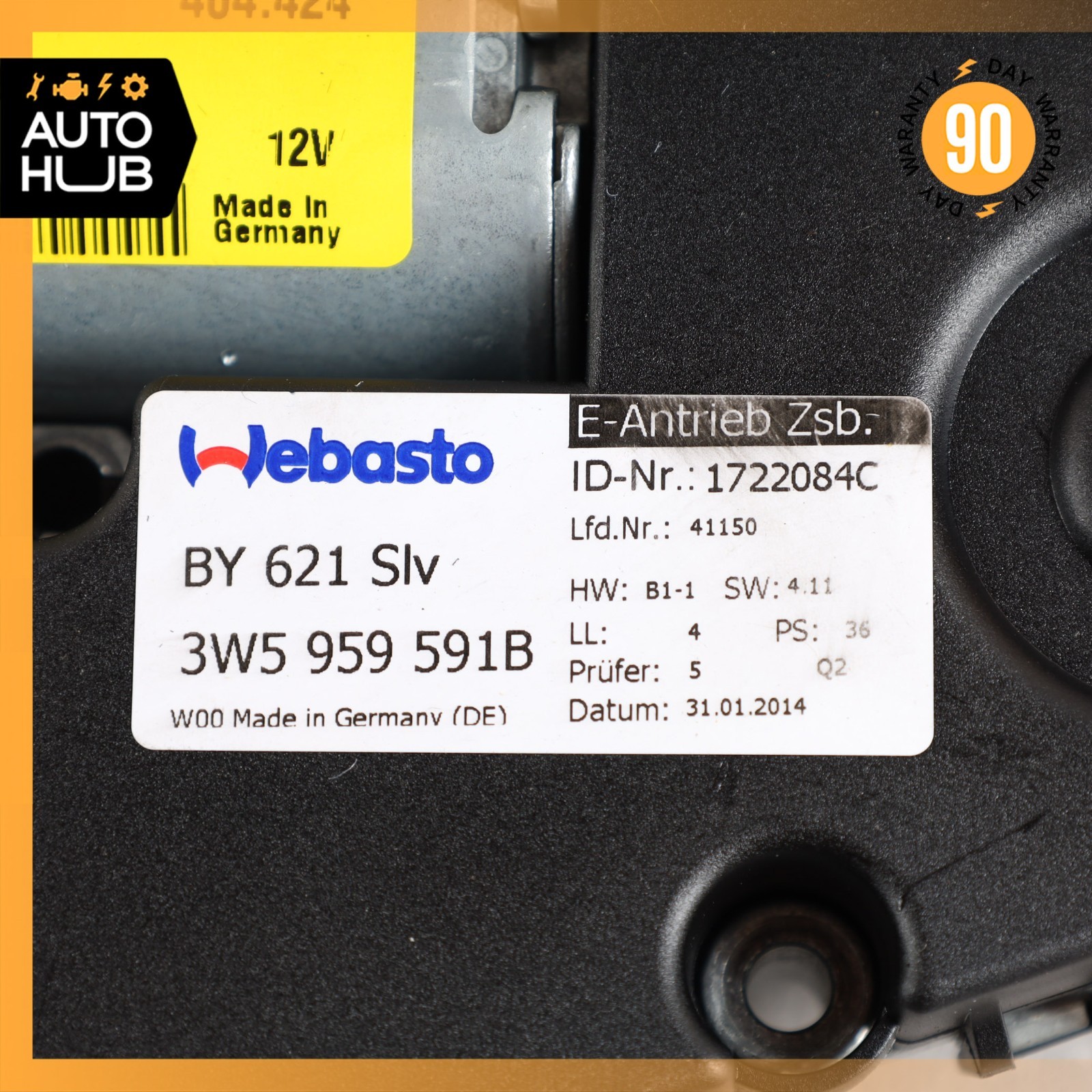 06-18 Bentley Continental Flying Spur Sunroof Sun Roof Motor Right OEM 40k