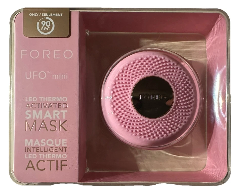 Foreo UFO Mini LED Thermo Activated Smart Face Mask Device Pearl Pink + Mask Set - Image 3 of 4