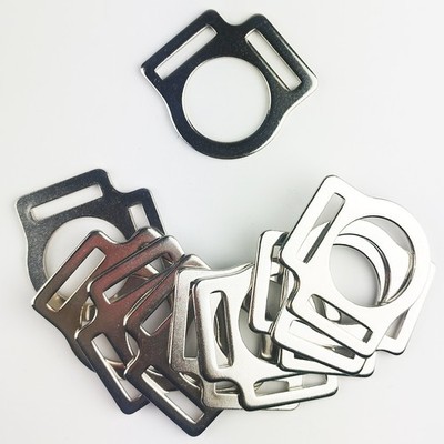 Ausverkauf 10 x Halfterring, vernickelt, 25 mm, für Pferdehalfter Gurtband