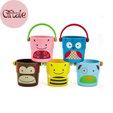 Zoo Stack and Pour Buckets, Rinse Cups, Multi