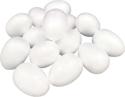 32-Pack 2.75 Inch Craft Foam Eggs Polystyrene Foam for Easter DIY Decoration