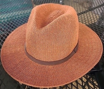 Cato Wide Brim rust Brown Hat One Size New With Tags