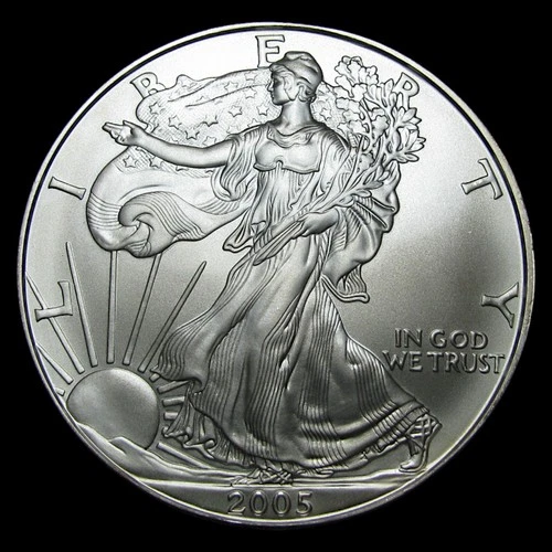 2005 American Eagle Silver One Ounce ASE One Dollar --- Gem BU+ Coin --- #PP770