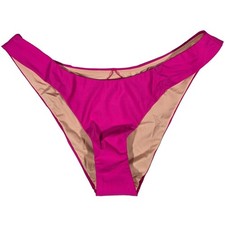 J. Crew Curved-waist cheeky bikini bottom Radiant Fuchsia S NWT