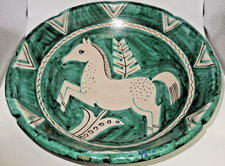 Vintage C.A.S.I.A.S Vietri Italia grande ciotola maiolica 11,5” dipinta a mano Gambone 