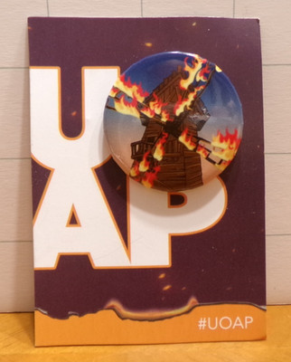 UNIVERSAL STUDIOS PARKS PASS HOLDER BURNING BLADES IN DARKMOOR DARK UNIVERSE PIN