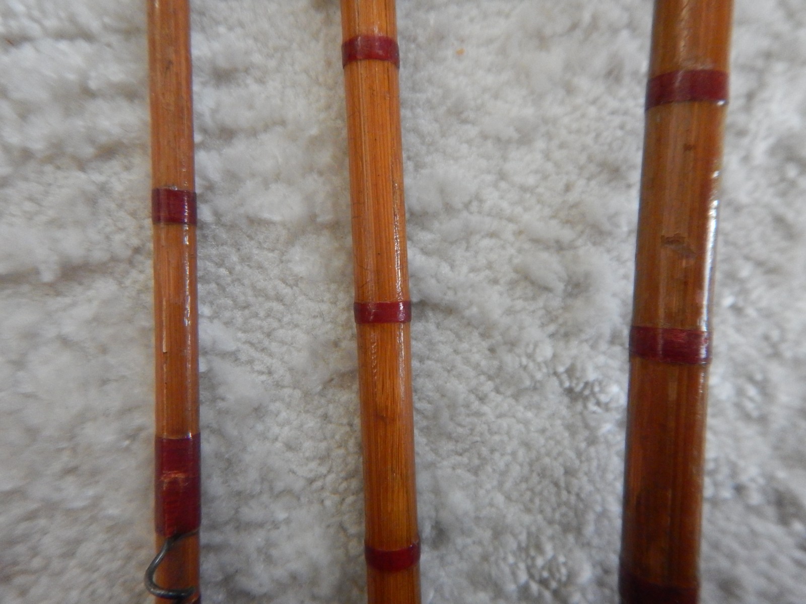 Antique Unmarked 7 1/2 Ft  3 Pc NON- Bamboo Fly Rod--- Needs Restoration