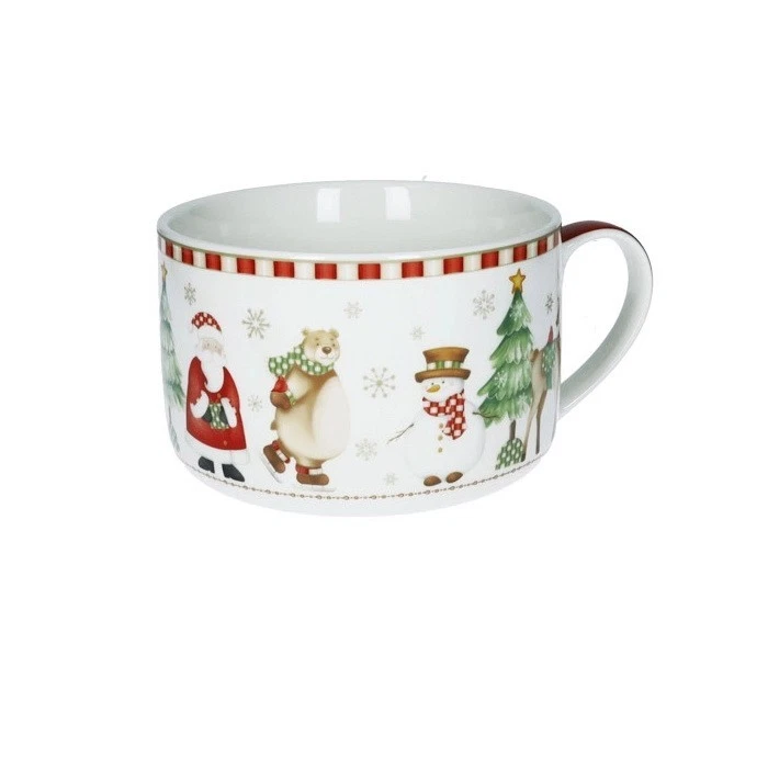 Tazza Colazione Natale 12 cm BRANDANI Racconti MUG in Porcellana Natalizio, fotografia 6 di 8