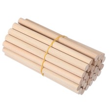 5/8 x 8 Inch Wooden Dowel Rod 30 Pcs Wood Dowels for Craft, Natural Color