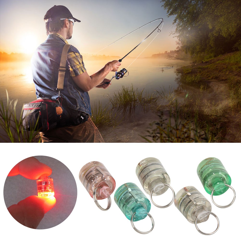 5 Pcs LED Underwater Fishing Light Night Lamp Lure Attractor Lures Bait AJ